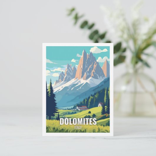 Dolomieten Italië Beroemde reisplekken Briefkaart (Staand voorkant)