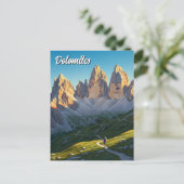 Dolomieten Italië Hiker Travel Briefkaart (Staand voorkant)
