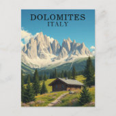 Dolomieten Italië Illustratie Reizen Briefkaart (Voorkant)