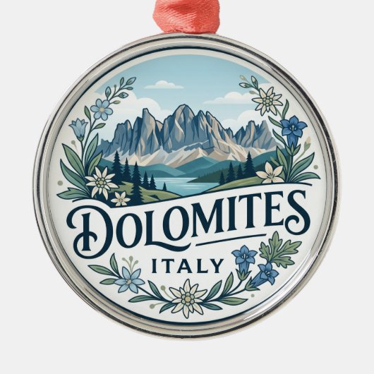 Dolomieten Italië Metalen Ornament (Voorkant)