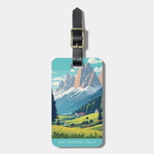 Dolomieten Italië Reis Bagage Labels (Voorkant verticaal)