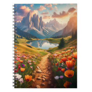 Dolomieten Italië Reisposter in Vintage Stijl Notitieboek