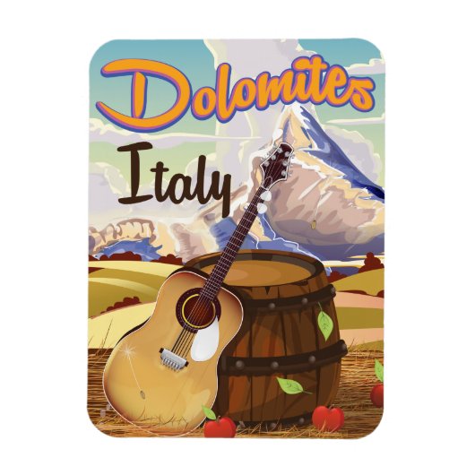 Dolomieten Italië reisposter Magneet (Verticaal)