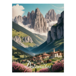 Dolomieten Italië Reisposter Perfect Poster