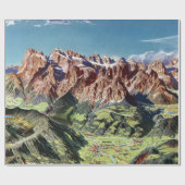 dolomieten Italië Relief Map Cadeaupapier (Vlak)