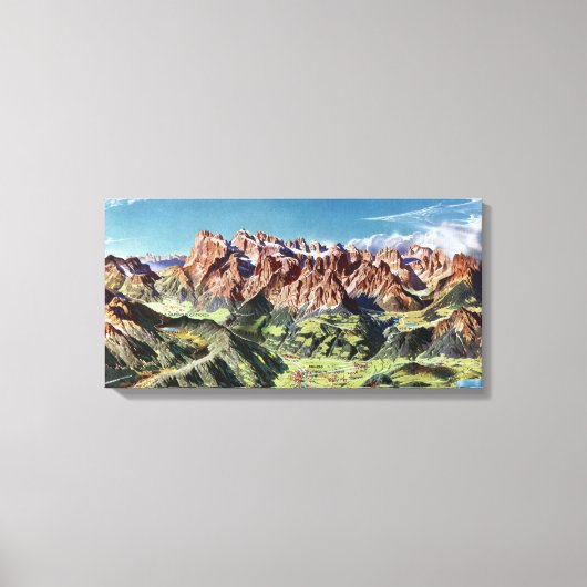  dolomieten Italië Relief Map Canvas Afdruk (Voorkant)