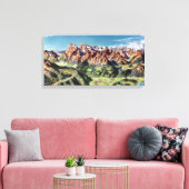  dolomieten Italië Relief Map Canvas Afdruk (Insitu (Woonkamer))