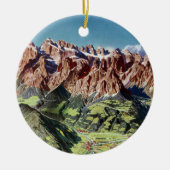 dolomieten Italië Relief Map Keramisch Ornament (Voorkant)