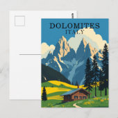 Dolomieten Italië Retro Reizen Briefkaart (Voorkant / Achterkant)