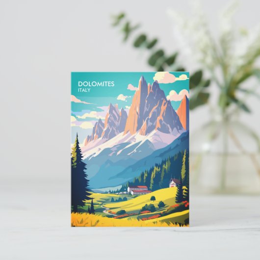 Dolomieten Italië Vintage Reizen Briefkaart (Staand voorkant)