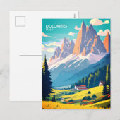Dolomieten Italië Vintage Reizen Briefkaart (Voorkant / Achterkant)