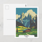 Dolomieten, Italië Vintage Travel Briefkaart (Voorkant / Achterkant)