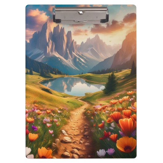 Dolomieten Lake in  stijl Klembord (Voorkant)