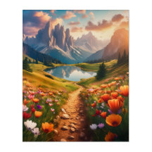 Dolomieten Lake -stijl reizen 16x20