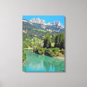 Dolomieten meer uitzicht canvas print