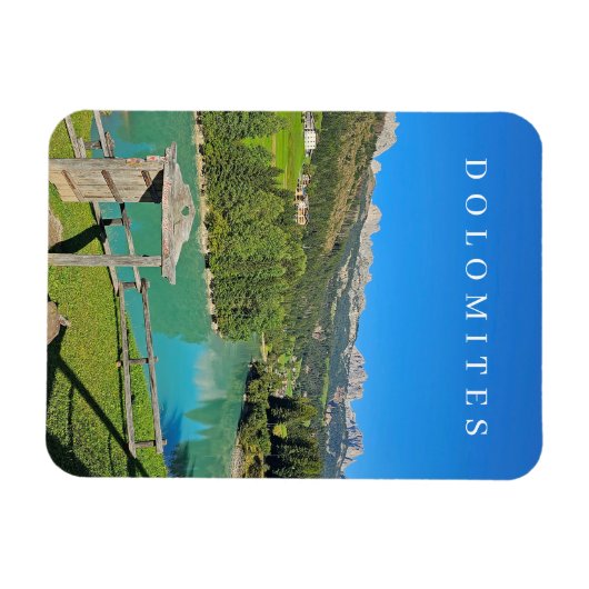 Dolomieten uitzicht van Moena koelkastmagneet Magneet (Horizontaal)