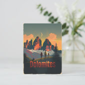 Dolomieten wandelen briefkaart (Staand voorkant)