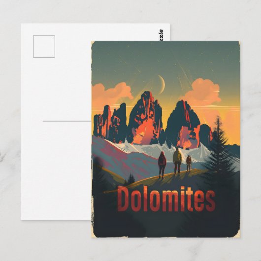 Dolomieten wandelen briefkaart (Voorkant / Achterkant)