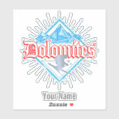 Dolomieten Zuid-Tirol Retro Skier Vintage Skiën Sticker (Vel)