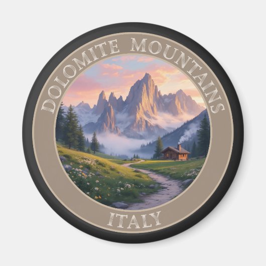 Dolomietengebergte Italië Magneet (Voorkant)