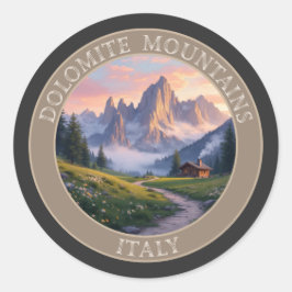 Dolomietengebergte Italië Ronde Sticker