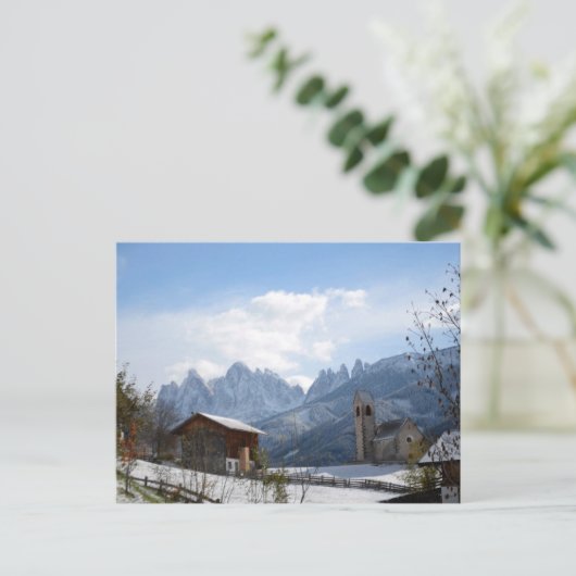 Dolomietenkerk in de winter briefkaart (Staand voorkant)