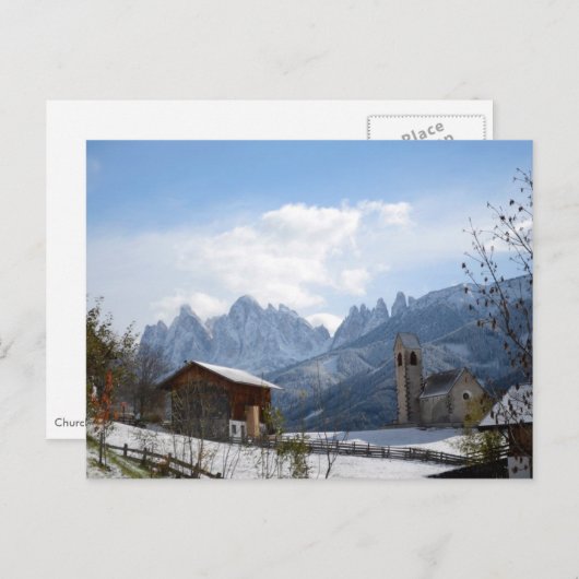 Dolomietenkerk in de winter briefkaart (Voorkant / Achterkant)