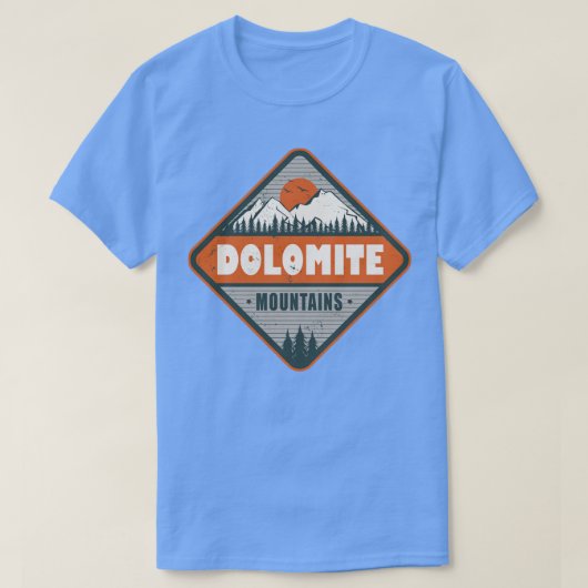 Dolomietgebergte Italië wandelontwerp T-shirt (Design voorkant)