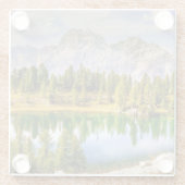 Dolomietgebergte: verdovend Uitzicht Glazen Onderzetter (Achterkant)