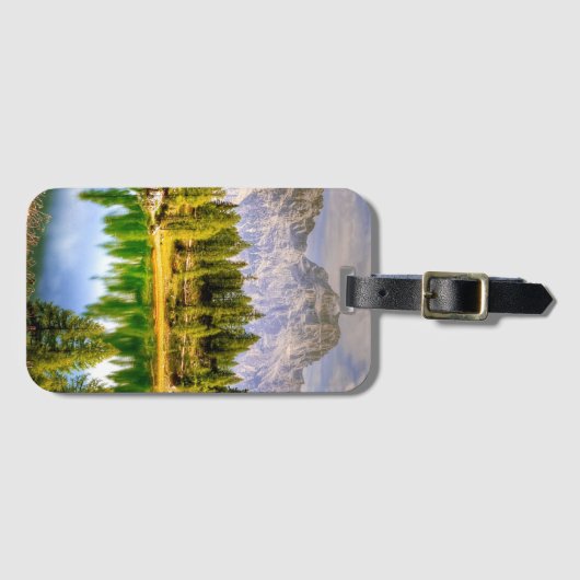 Dolomietgebergten en het sluipende landschap van h bagagelabel (Voorkant (horizontaal))