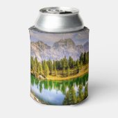 Dolomietgebergten en het sluipende landschap van h blikjeskoeler (Blikje Achterkant)