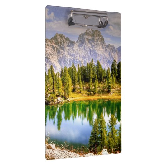 Dolomietgebergten en het sluipende landschap van h klembord (Rechts)