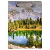 Dolomietgebergten en het sluipende landschap van h klembord (Voorkant)