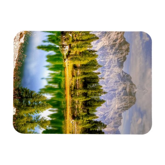 Dolomietgebergten en het sluipende landschap van h magneet (Horizontaal)