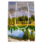 Dolomietgebergten en het sluipende landschap van h medium cadeauzakje (Achterkant)