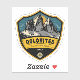 Dolomites, Alpine Adventure , italy  Sticker