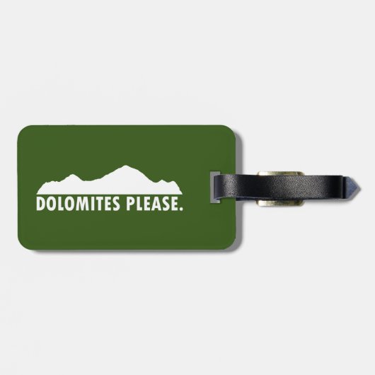 Dolomites alsjeblieft bagagelabel (Achterkant horizontaal)