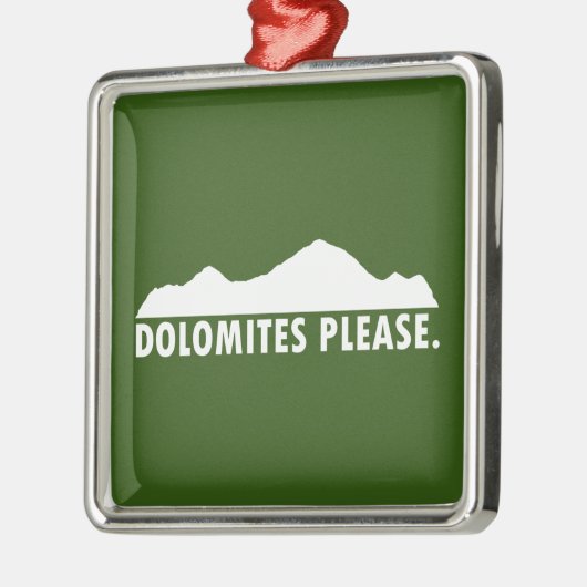 Dolomites alsjeblieft metalen ornament (Links)