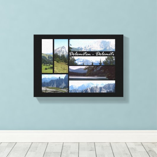 Dolomites Canvas Afdruk (Insitu (Houten vloer))