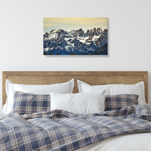 Dolomites, italiaanse alpen canvas afdruk (Insitu (Slaapkamer))