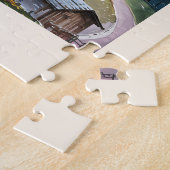 Dolomites Italy Alps Mountain Landscape Watercolor Legpuzzel (Zijkant)