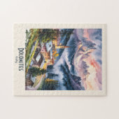 Dolomites Italy Alps Mountain Landscape Watercolor Legpuzzel (Horizontaal)