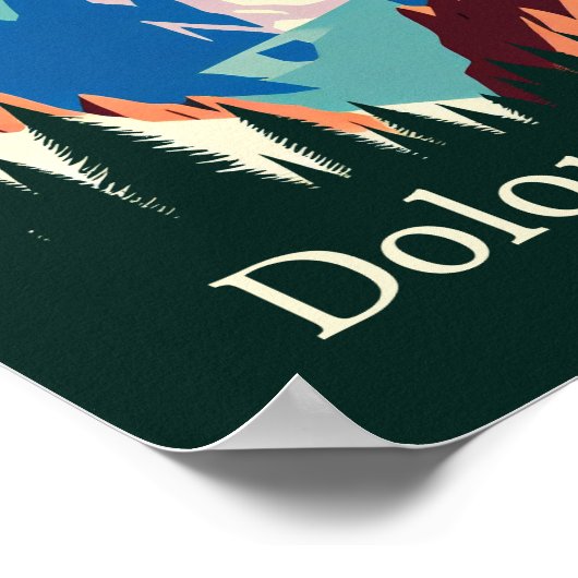 Dolomites Italy Minimalist  Art Poster (Hoek)