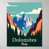 Dolomites Italy Minimalist  Art Poster (Voorkant)
