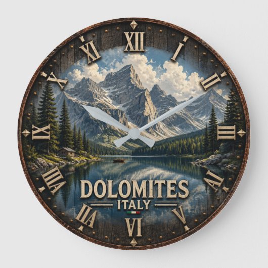 Dolomites Italy Mountain Grote Klok (Voorkant)