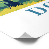 Dolomites Italy Retro Travel Mountain Alpine Art Poster (Hoek)