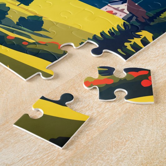 Dolomites Italy Vintage Travel Legpuzzel (Zijkant)