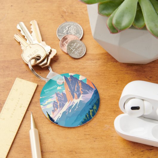 Dolomites Italy Vintage Travel Sleutelhanger (Bureau)