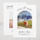 Dolomites Italy Wedding Save the Date Kaart (Voorkant / Achterkant)