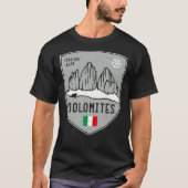 Dolomites Mountain Italië Emblem T-shirt (Voorkant)